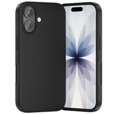 Coque en silicone Vention pour iPhone 17 - Anneau magnétique MagSafe - Compatible avec la recharge sans fil - Noir