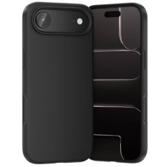 Coque en silicone Vention pour iPhone 17 Air - Anneau magnétique MagSafe - Compatible avec la recharge sans fil - Noir
