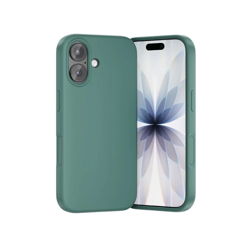 Coque en silicone Vention pour iPhone 17 - Anneau magnétique MagSafe - Compatible avec la recharge sans fil - Aigue-marine