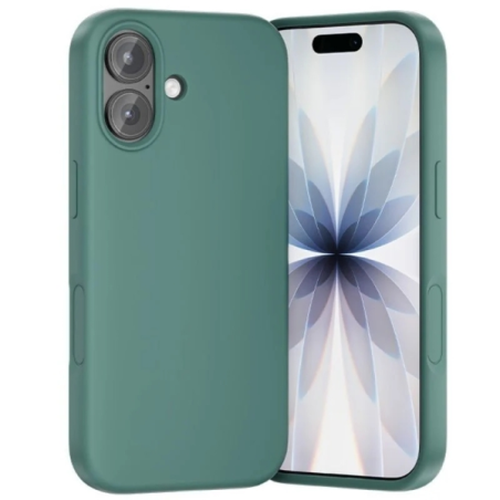 Coque en silicone Vention pour iPhone 17 - Anneau magnétique MagSafe - Compatible avec la recharge sans fil - Aigue-marine