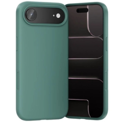 Coque en silicone Vention pour iPhone 17 Air - Anneau magnétique MagSafe - Compatible avec la recharge sans fil - Aigue-marine
