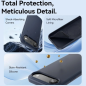 Coque en silicone Vention pour iPhone 17 Air - Anneau magnétique MagSafe - Compatible avec la recharge sans fil - Aigue-marine