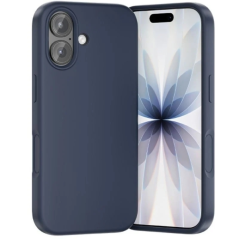 Coque en silicone Vention pour iPhone 17 - Anneau magnétique MagSafe - Compatible avec la recharge sans fil - Bleu