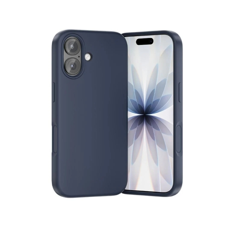 Coque en silicone Vention pour iPhone 17 - Anneau magnétique MagSafe - Compatible avec la recharge sans fil - Bleu