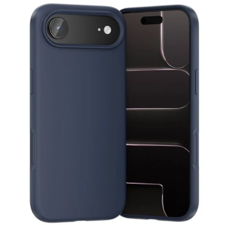 Coque en silicone Vention pour iPhone 17 Air - Anneau magnétique MagSafe - Accessoires inclus - Bleu