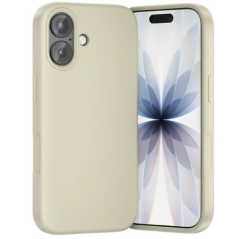 Coque en silicone Vention pour iPhone 17 - Anneau magnétique MagSafe - Accessoires inclus - Beige