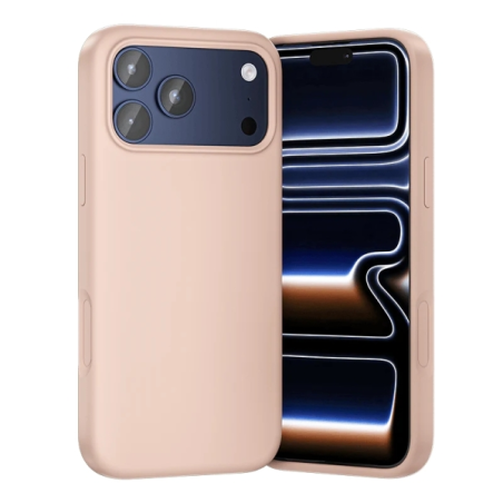 Coque en silicone Vention pour iPhone 17 Pro Max - Anneau magnétique MagSafe - Compatible avec la recharge sans fil - Rose