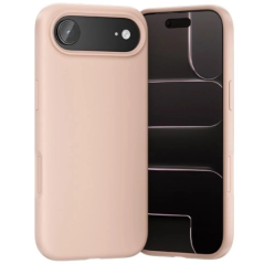 Coque en silicone Vention pour iPhone 17 Air - Anneau magnétique MagSafe - Compatible avec la recharge sans fil - Rose