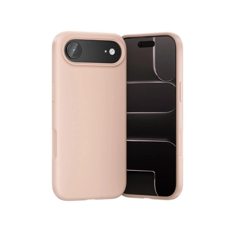 Coque en silicone Vention pour iPhone 17 Air - Anneau magnétique MagSafe - Compatible avec la recharge sans fil - Rose