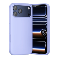 Coque en silicone Vention pour iPhone 17 Pro Max - Anneau magnétique MagSafe - Compatible avec la recharge sans fil - Violet