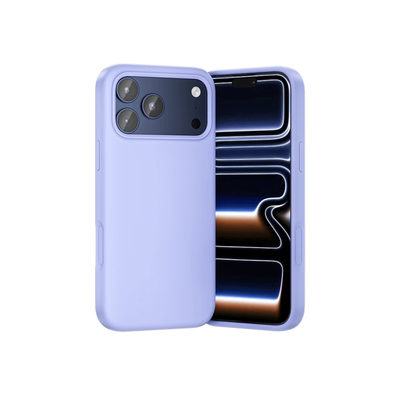 Coque en silicone Vention pour iPhone 17 Pro Max - Anneau magnétique MagSafe - Compatible avec la recharge sans fil - Violet