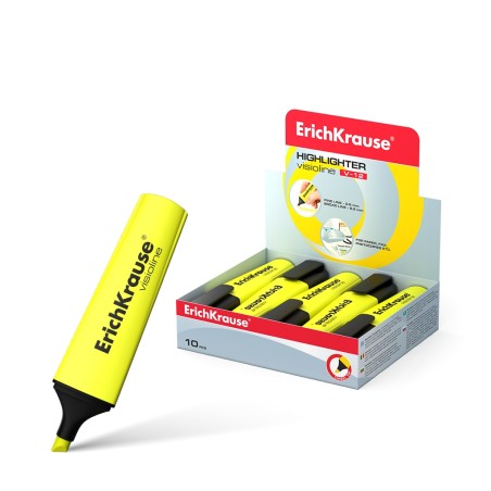 surligneurs jaunes ErichKrause Visioline boîte