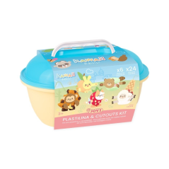 Coffret cadeau Jovi Kawaii avec 24 bâtonnets de pâte à modeler de 15 g + moules + emporte-pièces - Sans gluten - À base de plant