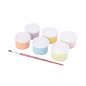 Coffret Jovi Kawaii avec 6 pots de peinture tempera (35 ml) + pinceau - Séchage rapide - Excellente adhérence - Prêt à l'emploi