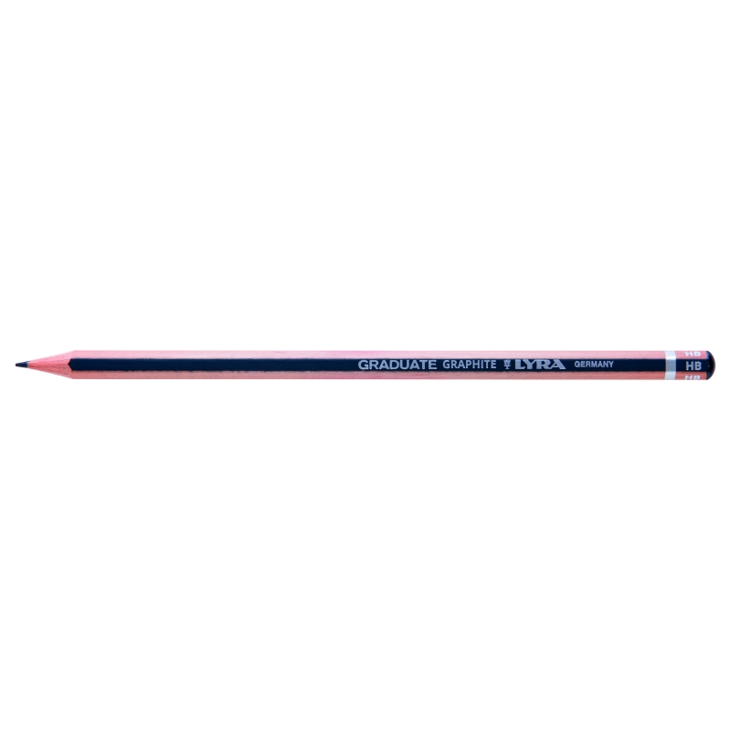 LOT de 12 Crayon graphite Lyra Graduate - Hexagonal - Graduation HB - Gris foncé
