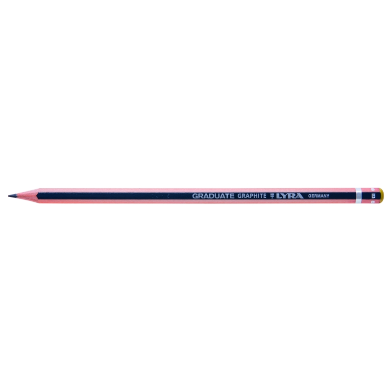LOT de 12 Crayon graphite Lyra Graduate - Hexagonal - Graduation B - Gris foncé