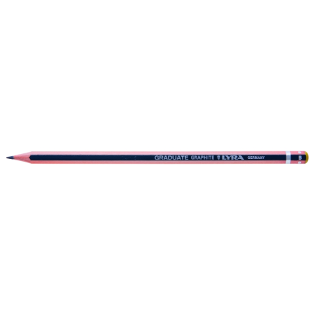 LOT de 12 Crayon graphite Lyra Graduate - Hexagonal - Graduation B - Gris foncé
