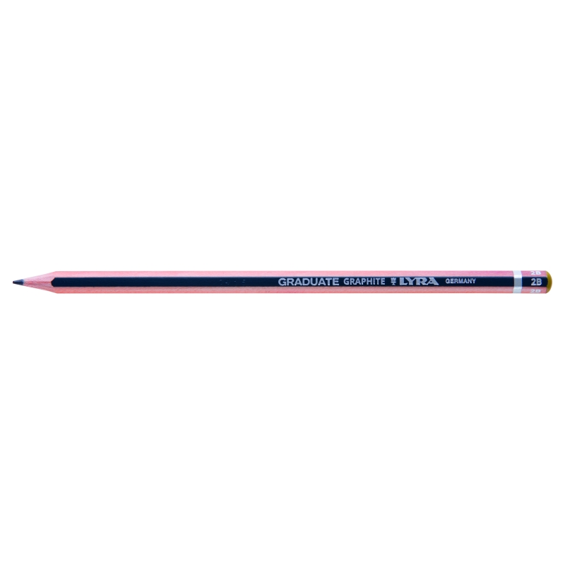 LOT de 12 Crayon graphite Lyra Graduate - Hexagonal - Graduation 2B - Gris foncé