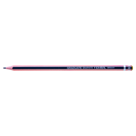 LOT de 12 Crayon graphite Lyra Graduate - Hexagonal - Graduation 2B - Gris foncé