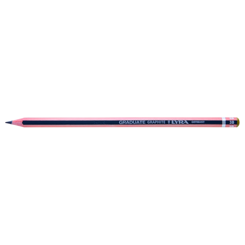 LOT de 12 Crayon graphite Lyra Graduate - Hexagonal - Graduation 3B - Gris foncé
