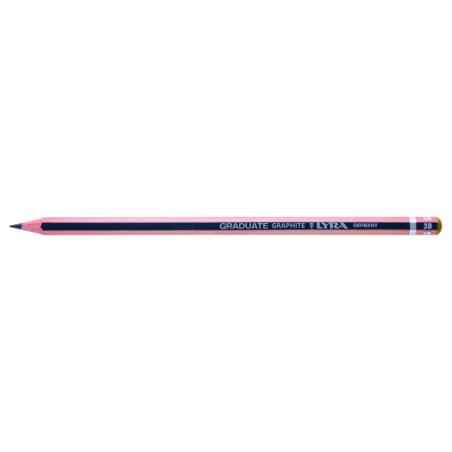 LOT de 12 Crayon graphite Lyra Graduate - Hexagonal - Graduation 3B - Gris foncé