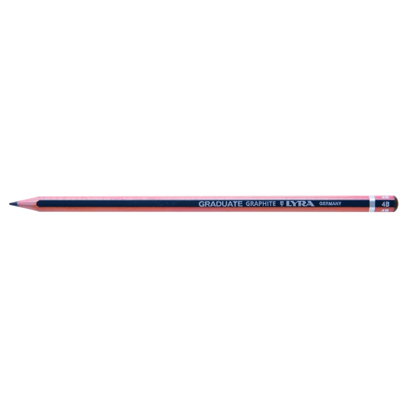 LOT de 12 Crayon graphite Lyra Graduate - Hexagonal - Graduation 4B - Gris foncé