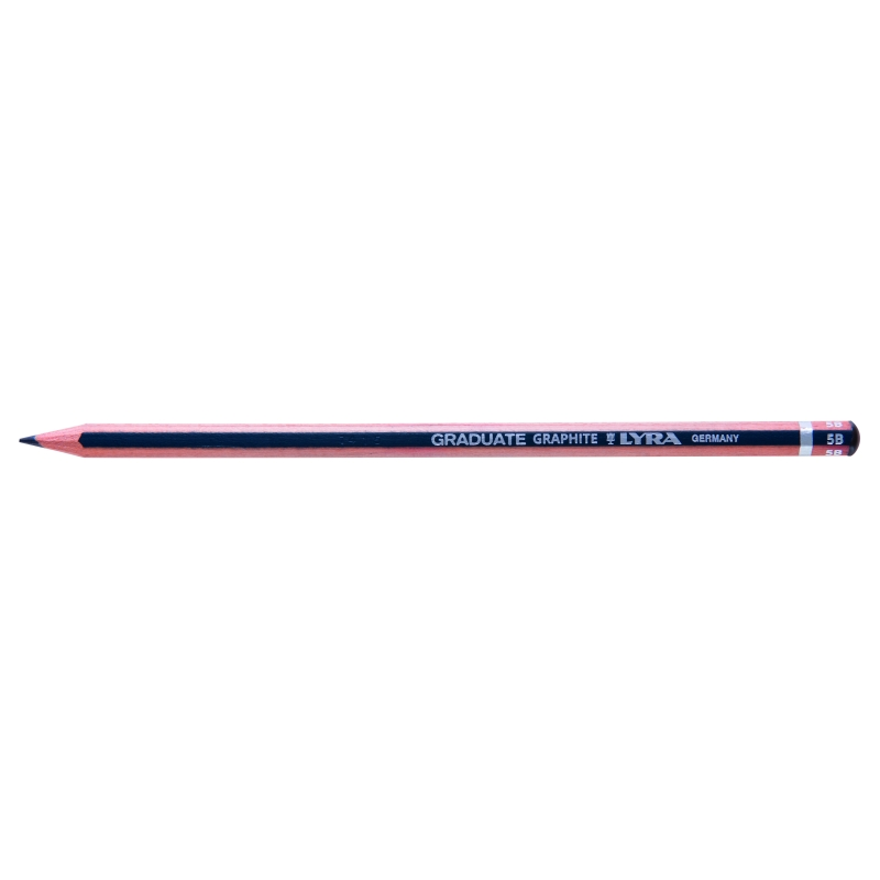 LOT de 12 Crayon graphite Lyra Graduate - Hexagonal - Graduation 5B - Gris foncé