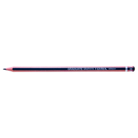 LOT de 12 Crayon graphite Lyra Graduate - Hexagonal - Graduation 5B - Gris foncé