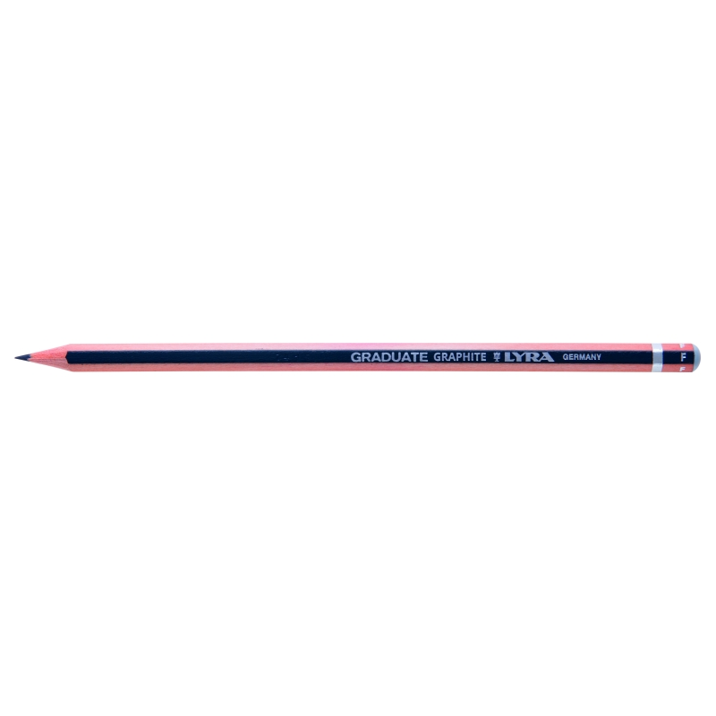LOT de 12 Crayon graphite Lyra Graduate - Hexagonal - Graduation F - Gris foncé