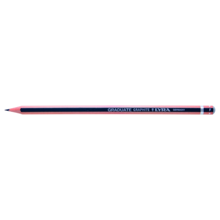 LOT de 12 Crayon graphite Lyra Graduate - Hexagonal - Graduation F - Gris foncé