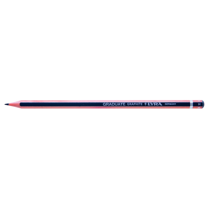 LOT de 12 Crayon graphite Lyra Graduate - Hexagonal - Graduation H - Gris foncé