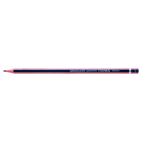 LOT de 12 Crayon graphite Lyra Graduate - Hexagonal - Graduation H - Gris foncé