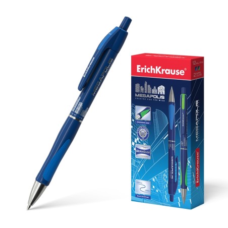 Stylo bille bleu ErichKrause Megapolis