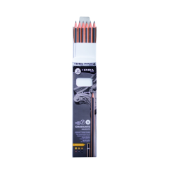 Lyra Graduate Artistic Pack de 6 crayons graphite - Graduations assorties - Noir