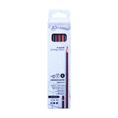 Lyra Graduate Technical Pack de 6 crayons graphite - Graduations assorties - Noir