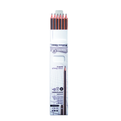 Lyra Graduate Technical Pack de 6 crayons graphite - Graduations assorties - Noir