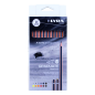 Lyra Graduate Pack de 12 crayons graphite - Graduations assorties - Noir