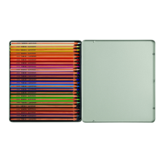 Lyra Graduate Pack de 24 crayons de couleur - Hexagonal - Étui en métal - Noir