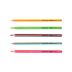 Lyra Graduate Pack de 24 crayons de couleur - Hexagonal - Étui en métal - Noir