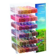 Vitrine Lyra Graduate avec 432 crayons de couleur - Hexagonale - Noir