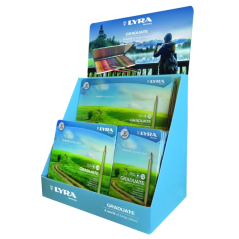 Présentoir à crayons de couleur Lyra Graduate - Hexagonal - Noir