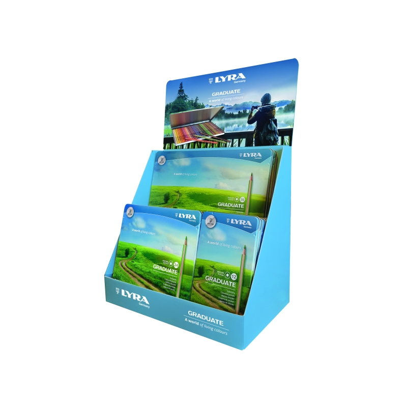 Présentoir à crayons de couleur Lyra Graduate - Hexagonal - Noir