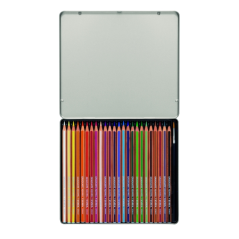 Lyra Graduate Pack de 24 crayons aquarellables avec 1 pinceau inclus - Hexagonal - Étui en métal - Couleurs assorties