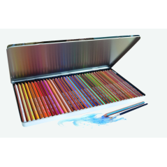 Lyra Graduate Pack de 36 crayons aquarellables avec 1 pinceau inclus - Hexagonal - Étui en métal - Couleurs assorties