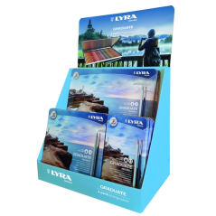 Présentoir à crayons aquarellables Lyra Graduate - Hexagonal - Couleurs assorties