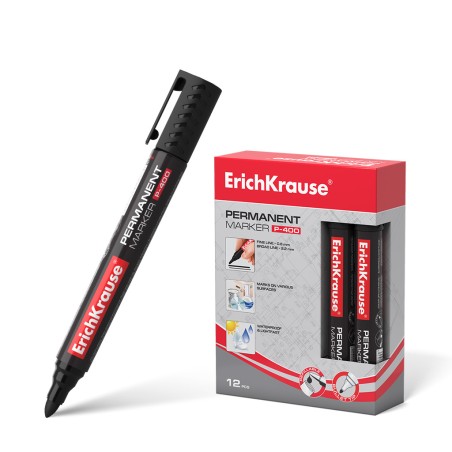 lot de 12 marqueurs noirs ErichKrause