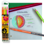 Crayons Lyra Duo, lot de 4 crayons à double pointe - Ronds - Sachet plastique - Couleurs assorties