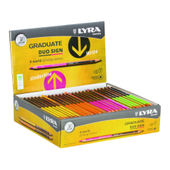Coffret de présentation Lyra Duo Pencils (72 crayons à double pointe) - Rond - Couleurs assorties