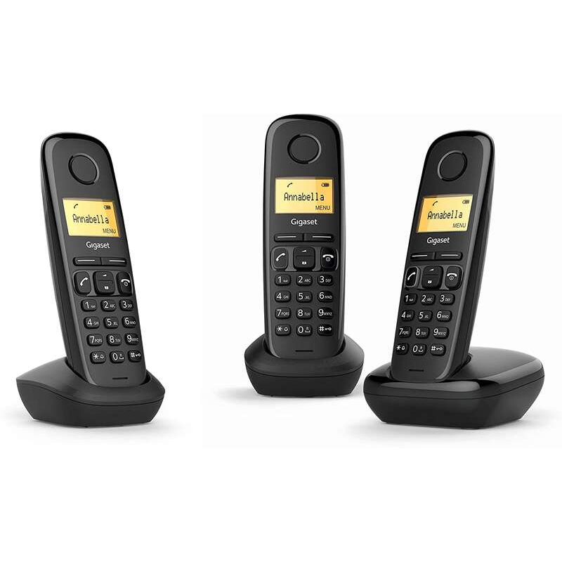 Téléphone sans fil Gigaset A170 Trio Dect + 2 extensions - Identification de l'appelant - Verrouillage du clavier - Contrôle du