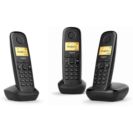 Téléphone sans fil Gigaset A170 Trio Dect + 2 extensions - Identification de l'appelant - Verrouillage du clavier - Contrôle du
